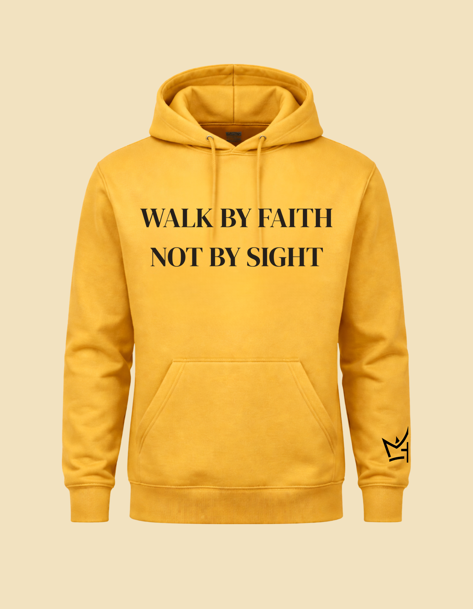 Unisex gold hoodie from CIM Designs featuring 